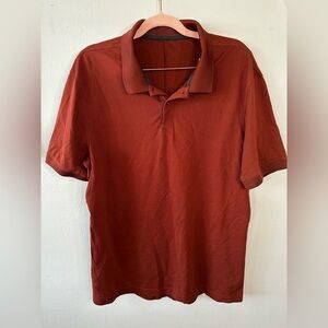 Lululemon men’s Tech Pique Polo‎ Dark Terracotta size medium